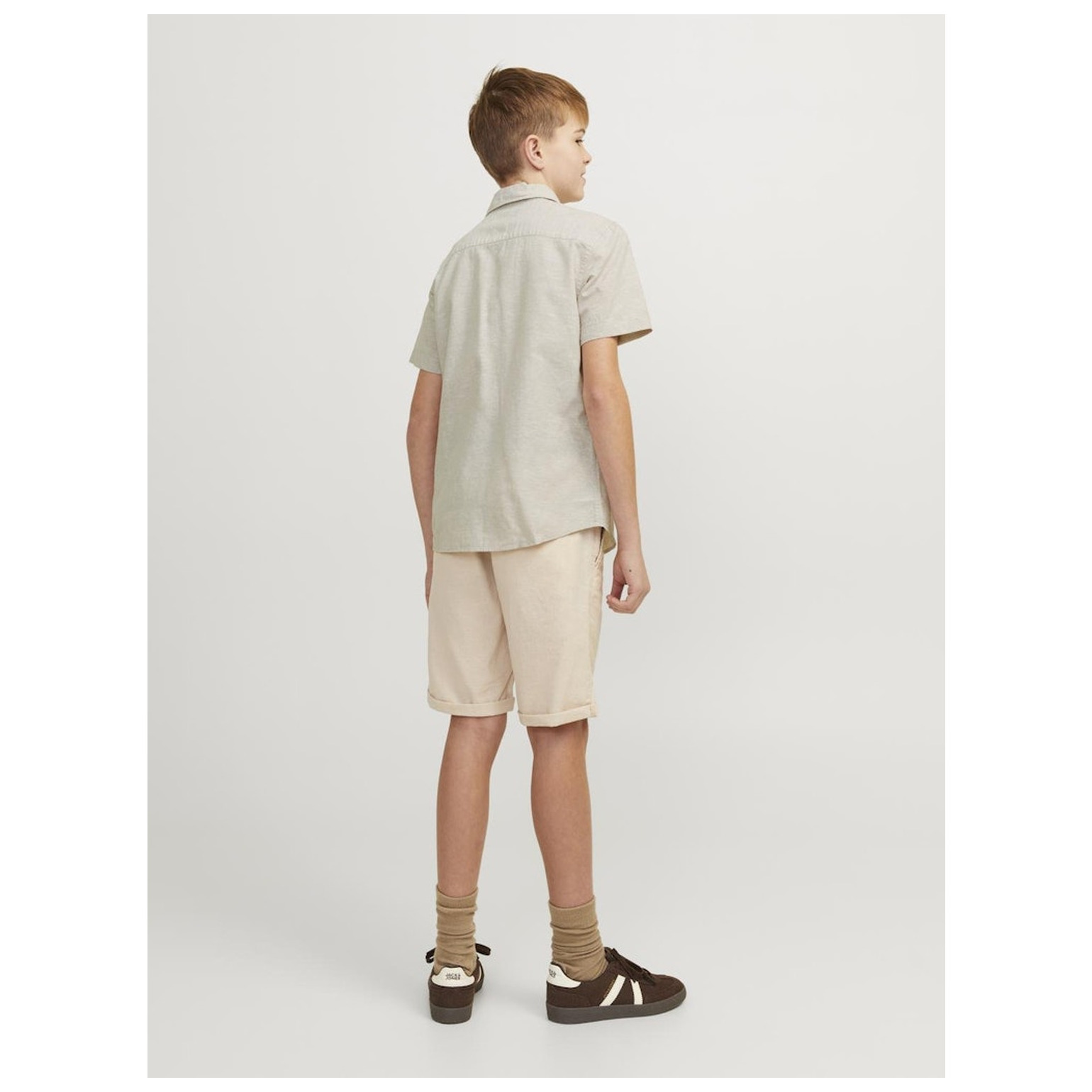 Jack & Jones JJELINEN BLEND SHIRT SS SN JNR