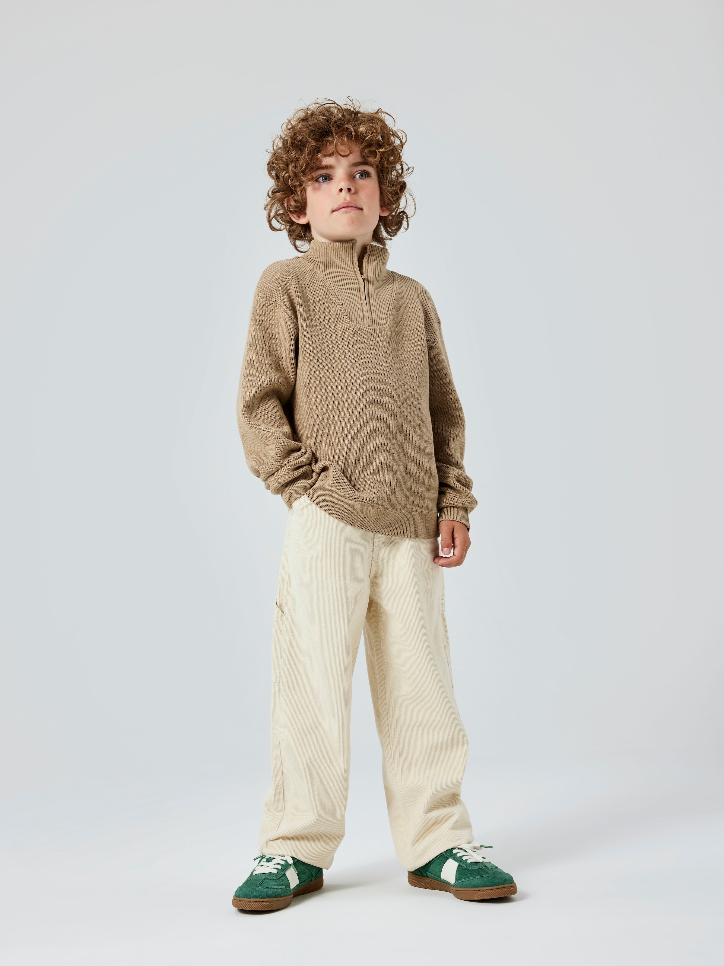 Name It Strickpullover »NKMNESOLLE LS KNIT NOOS«, mit Troyer-Kragen
