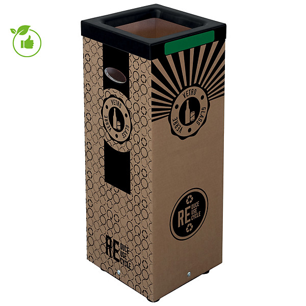 Poubelles en carton pour tri sélectif verre 60 L