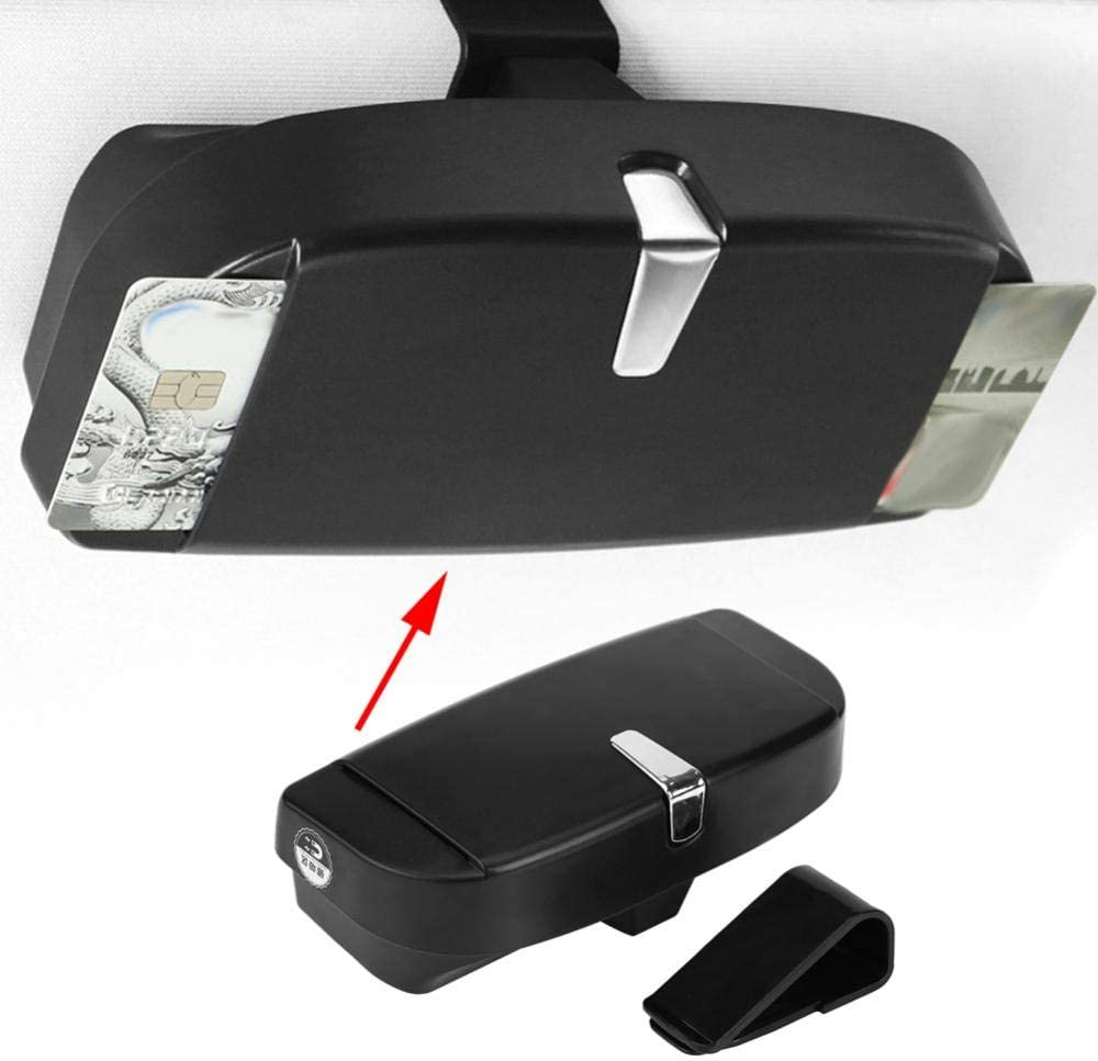 Universal Auto Organizer Sonnenblende Halter für Sonnenbrille / Münzen / Kreditkarten - Schwarz