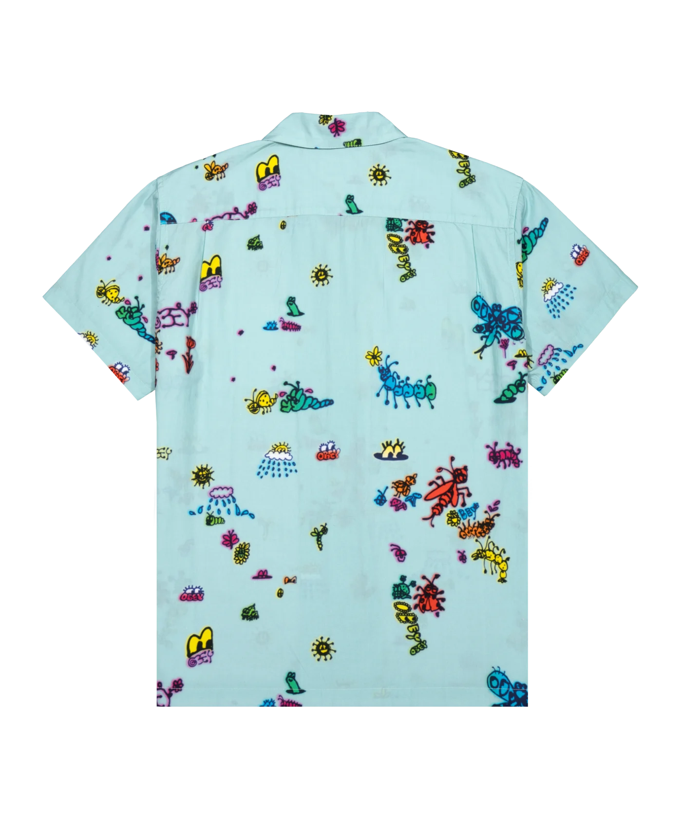 Obey Doodles Woven Hemd Blau
