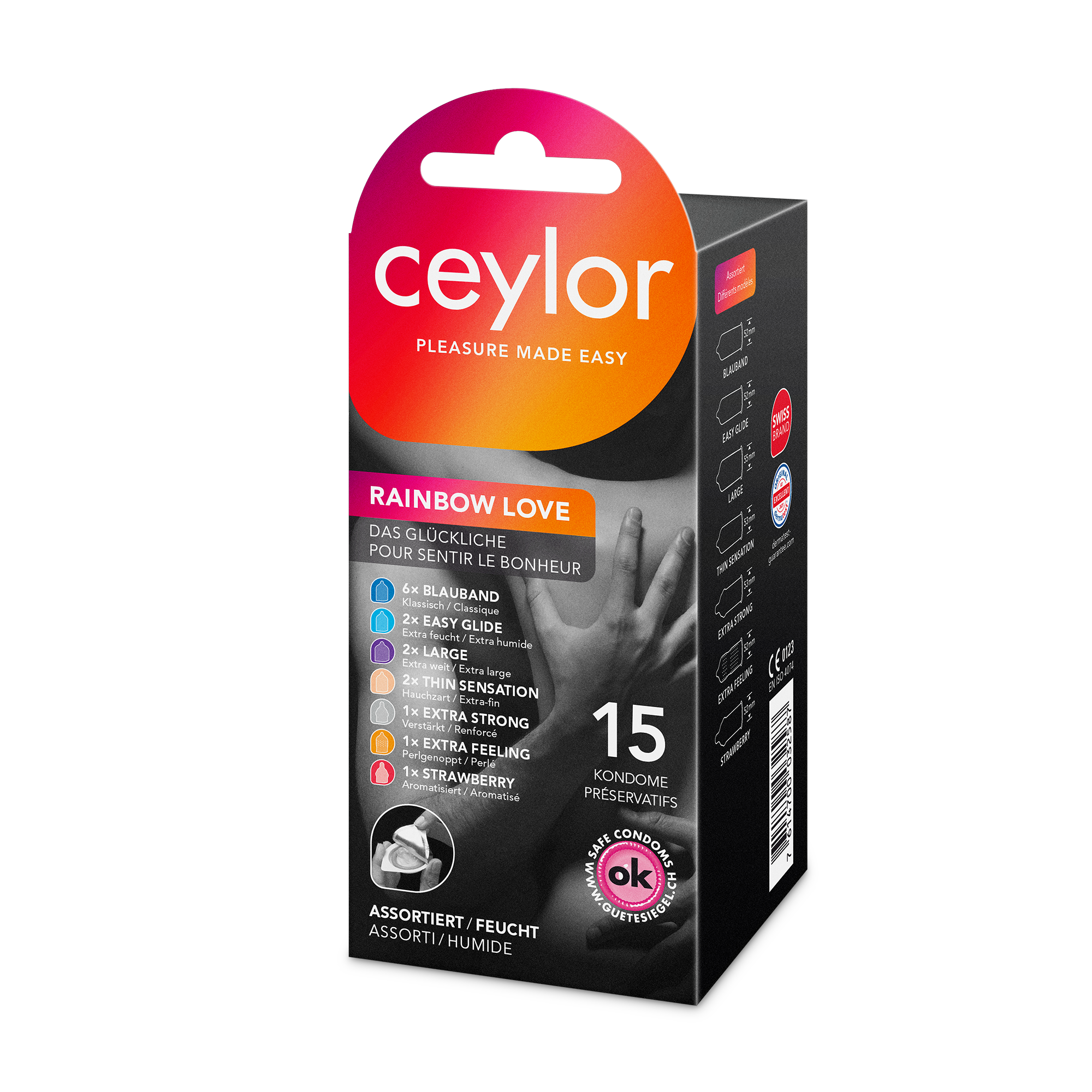 Ceylor Rainbow Love Präservativ<br>15 Stück