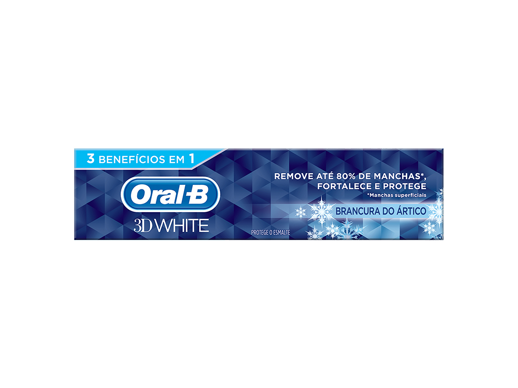 PASTA ORAL-B DENTÍFRICA 3D WHITE BRANCURA ÁRTICO 75ML
