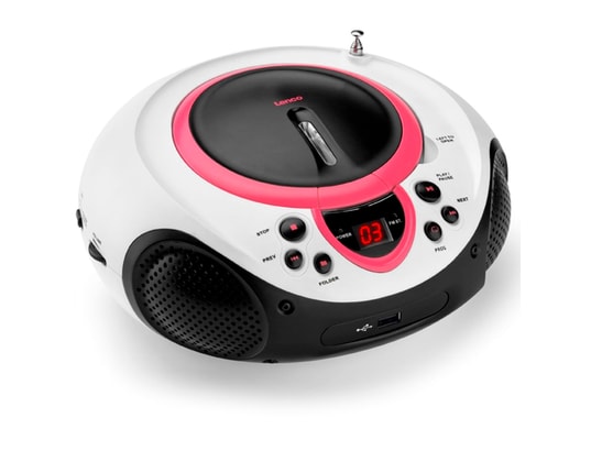 LENCO - Lecteur enregistreur CD Radio et lecteur cd scd-38 rose et blanc a001219