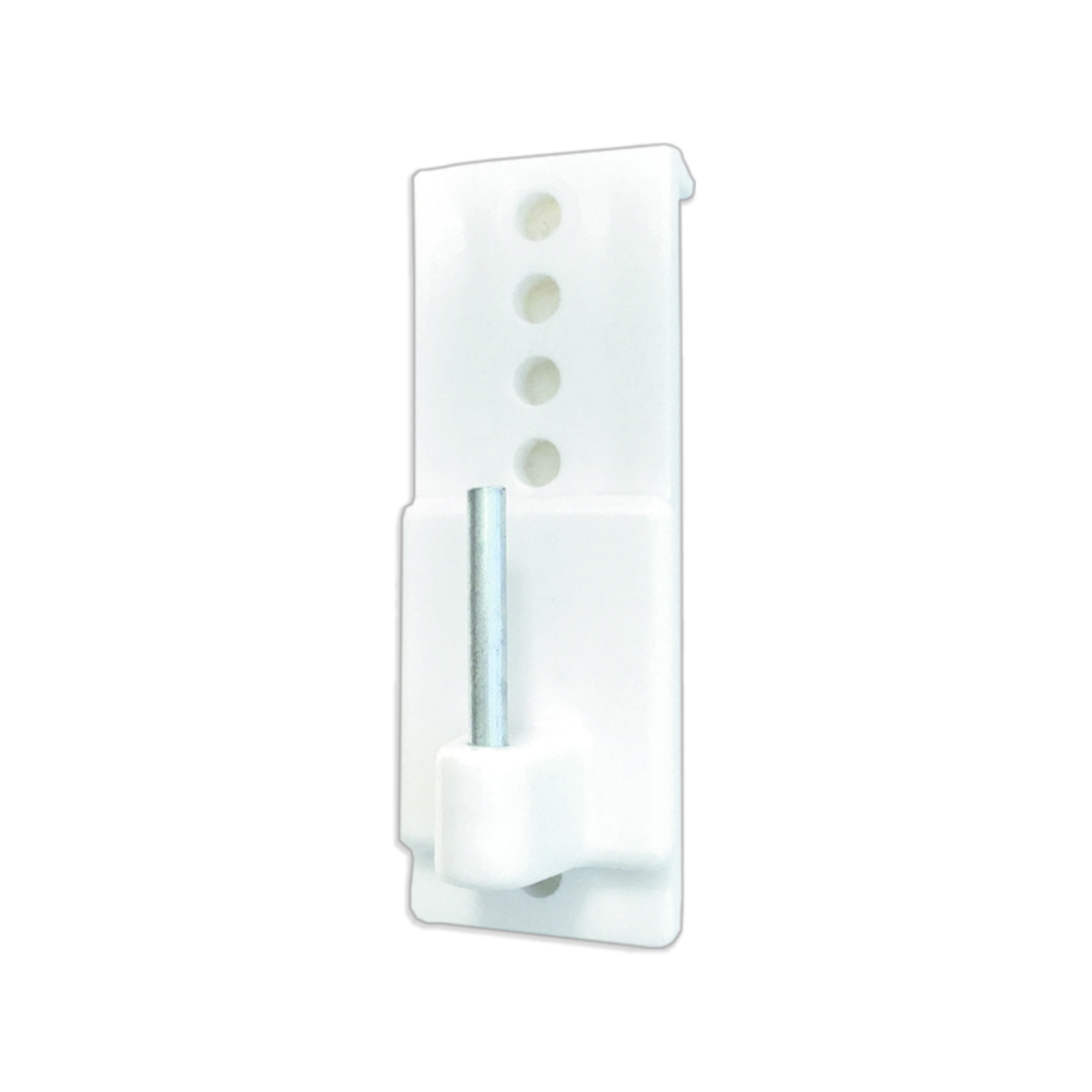 Klebehaken für Vitragestangen - weiß - verstellbar - 4 Stück