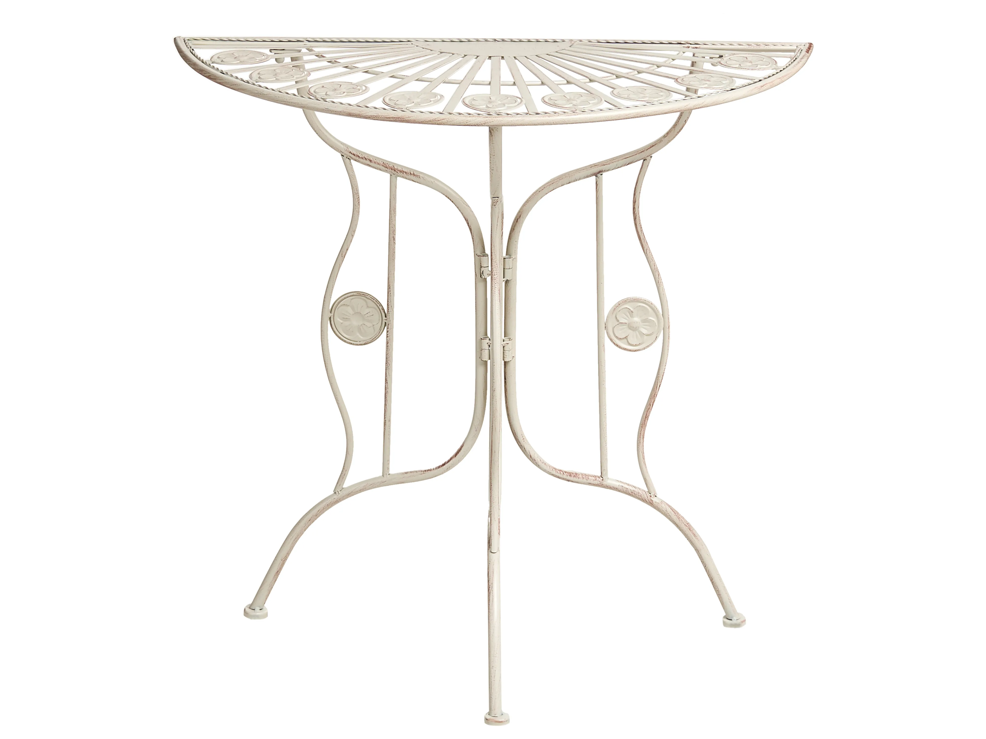 Bistrotafel COGGIA 80 cm 37 cm Metaal Lichtbeige