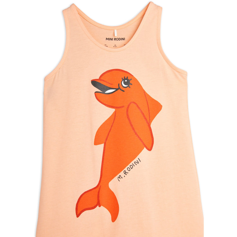 Køb Mini Rodini Pink Dolphin Tank Kjole