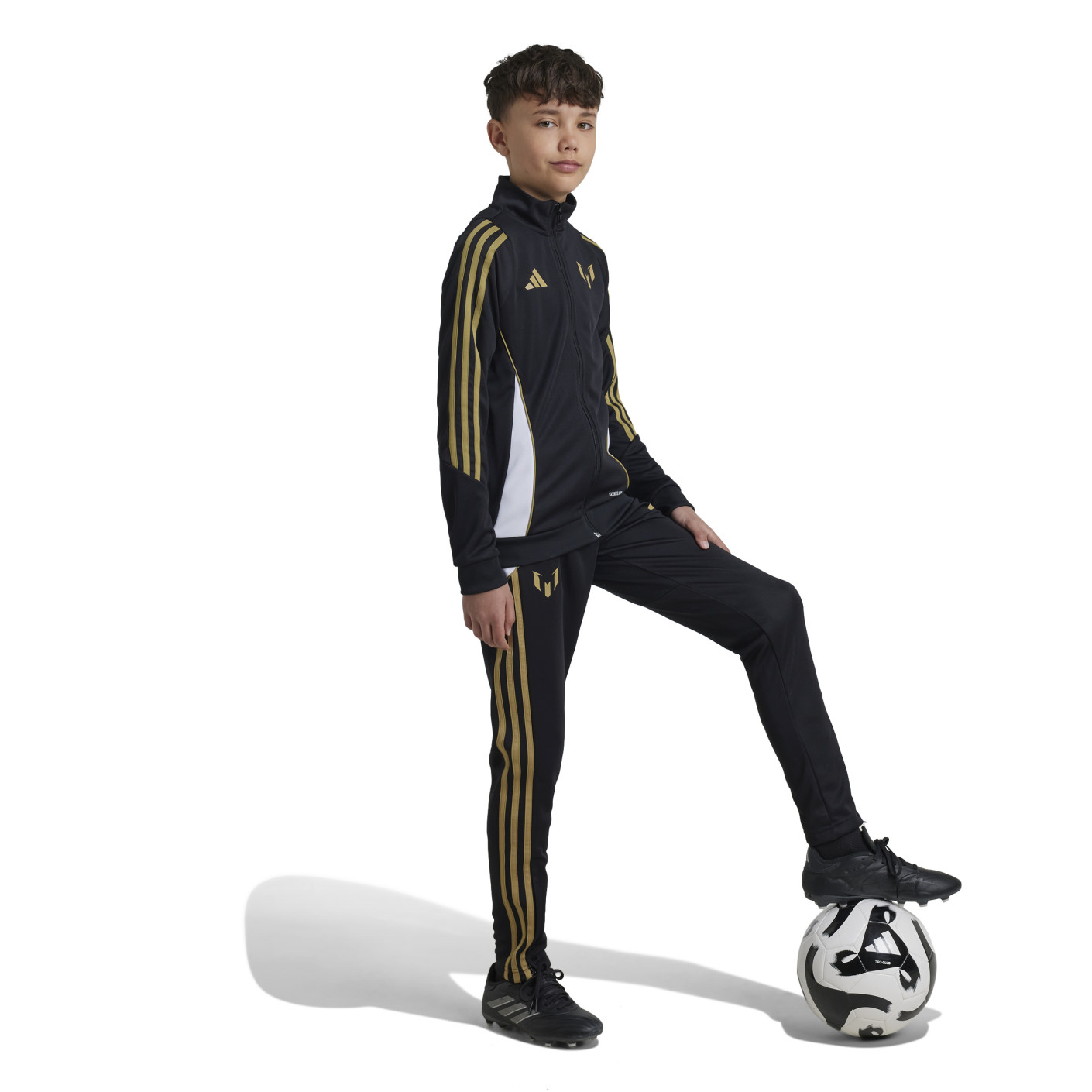 Adidas Messi Trainingsbroek Kids Zwart Wit Goud
