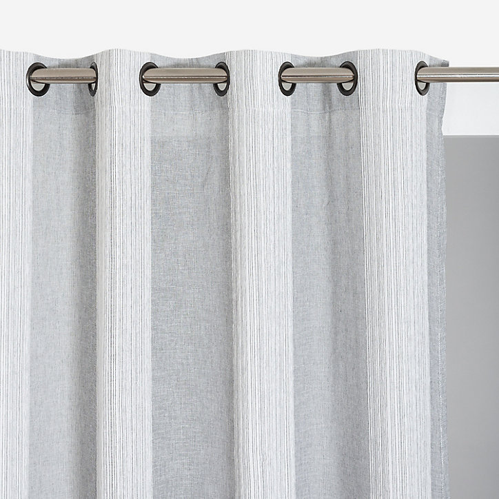 Voilage tamisant à œillet Malo Rocle l.140 x L.260 cm gris clair