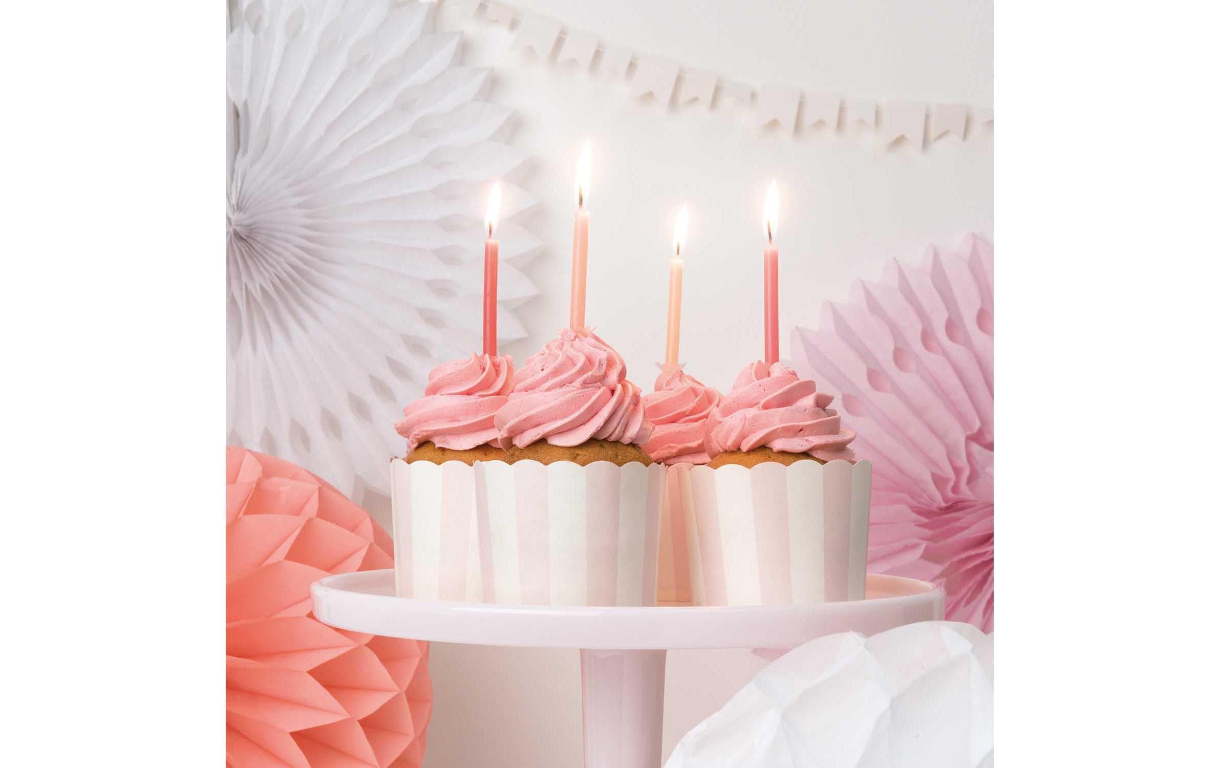 Kerze Set Fashion mit Halter, 24 StückKuchenkerzen