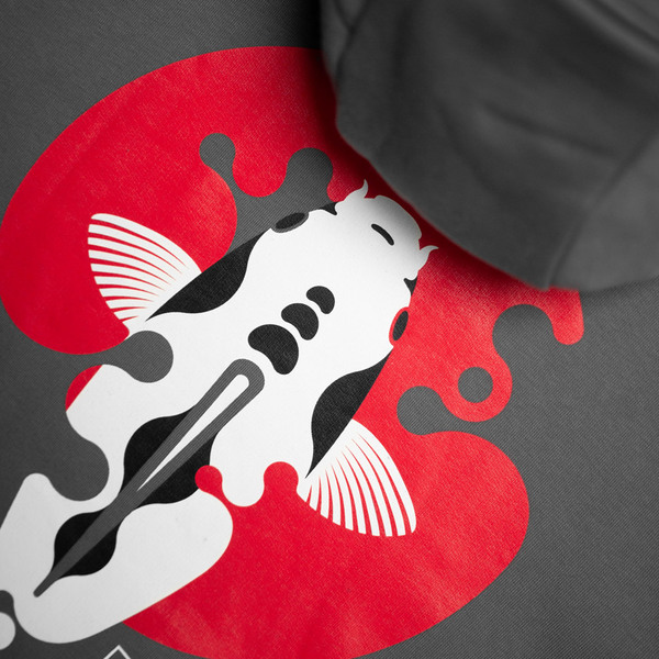 Sweat à Capuche Kumu Rising Sun Grey