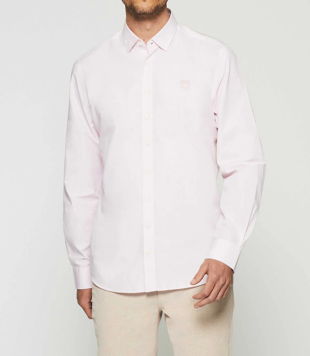 Chemise unie regular rose KENNETH