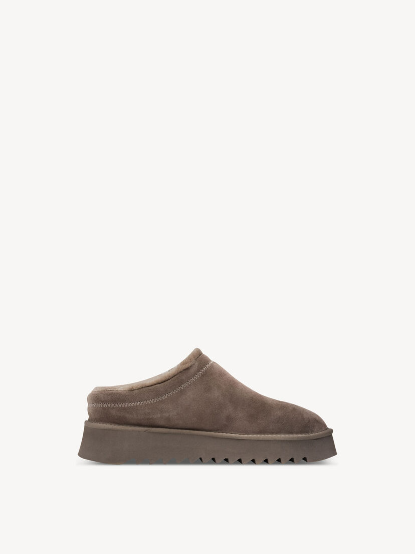 Leren Slipper - beige