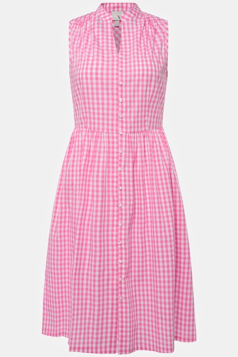 Trachtenkleid, Karo, V-Ausschnitt, Taschen, ärmellos