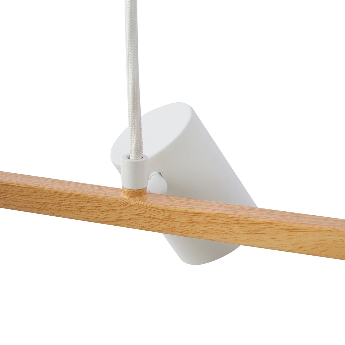 Moderne hanglamp hout print met wit 6-lichts - Jeana Straight