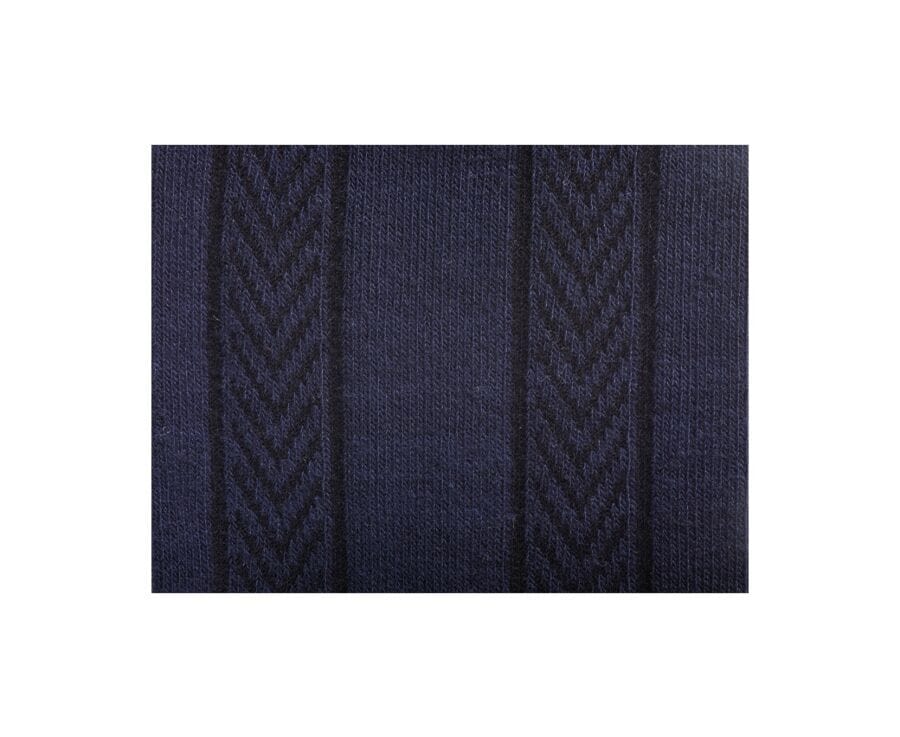 Chaussettes homme épaisses coton rayures chevrons Marine