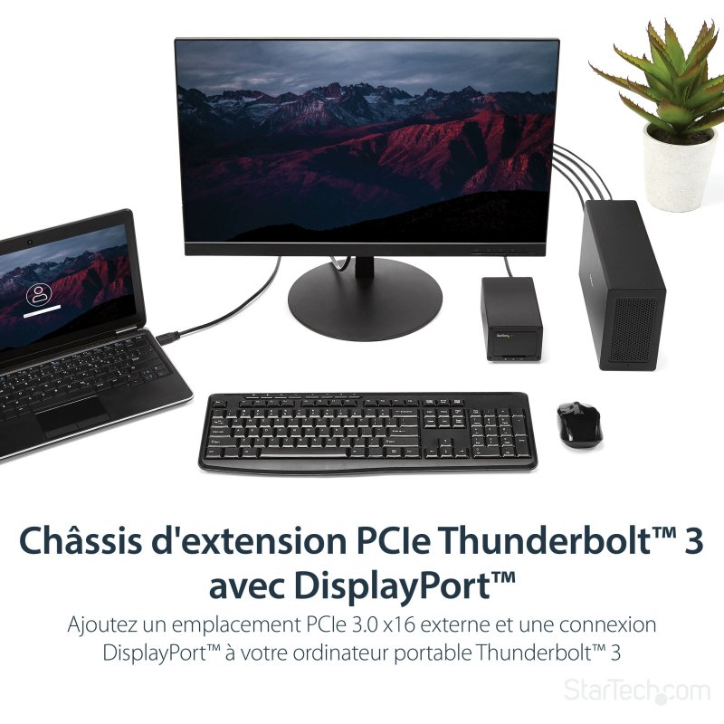 StarTech.com Chassis d’extension Thunderbolt 3 vers PCIe x16 avec sortie DisplayPort