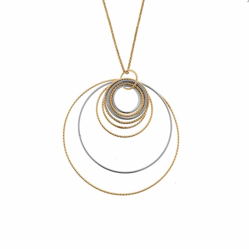 Collier Argent Rhodié Doré Diamanté Chiara