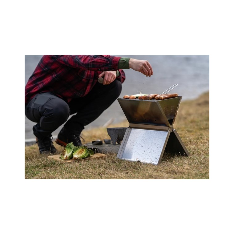 Hällmark Foldable Grill Stainless Steel 36X26 Cm