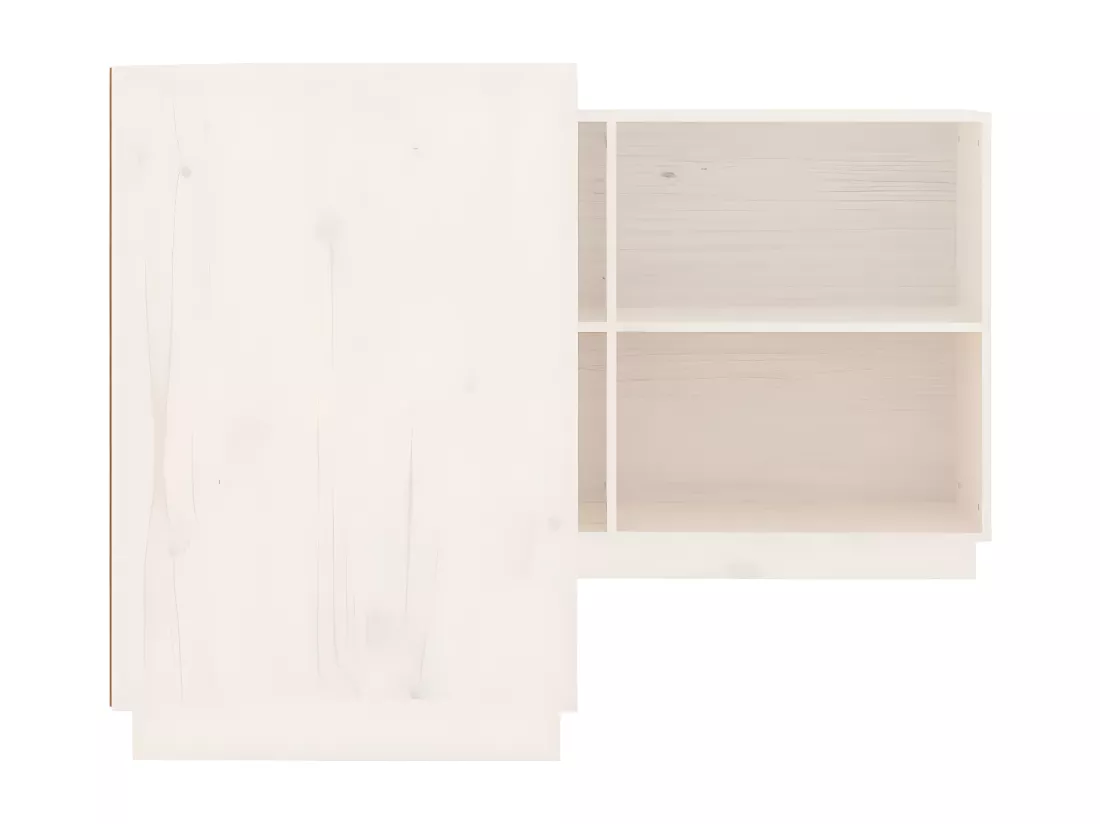 Bureau Blanc 110x50x75 cm Bois massif de pin