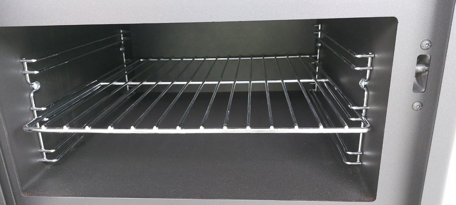 Prity FG D Kaminofen Holz 14,2 kW mit Backofen – Küchenofen Holzherd Festbrennstoffherd – Holzofen zum Kochen & Heizen – BImSchV Stufe 2 – Ø150 mm Rauchrohranschluss