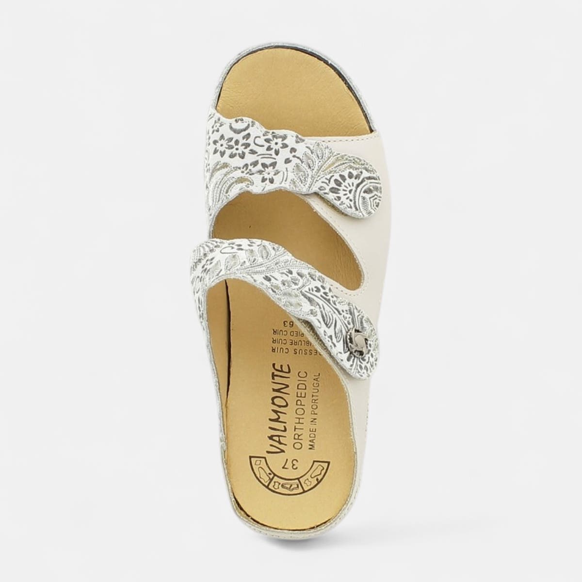 Nu-pieds confort Femme en cuir or