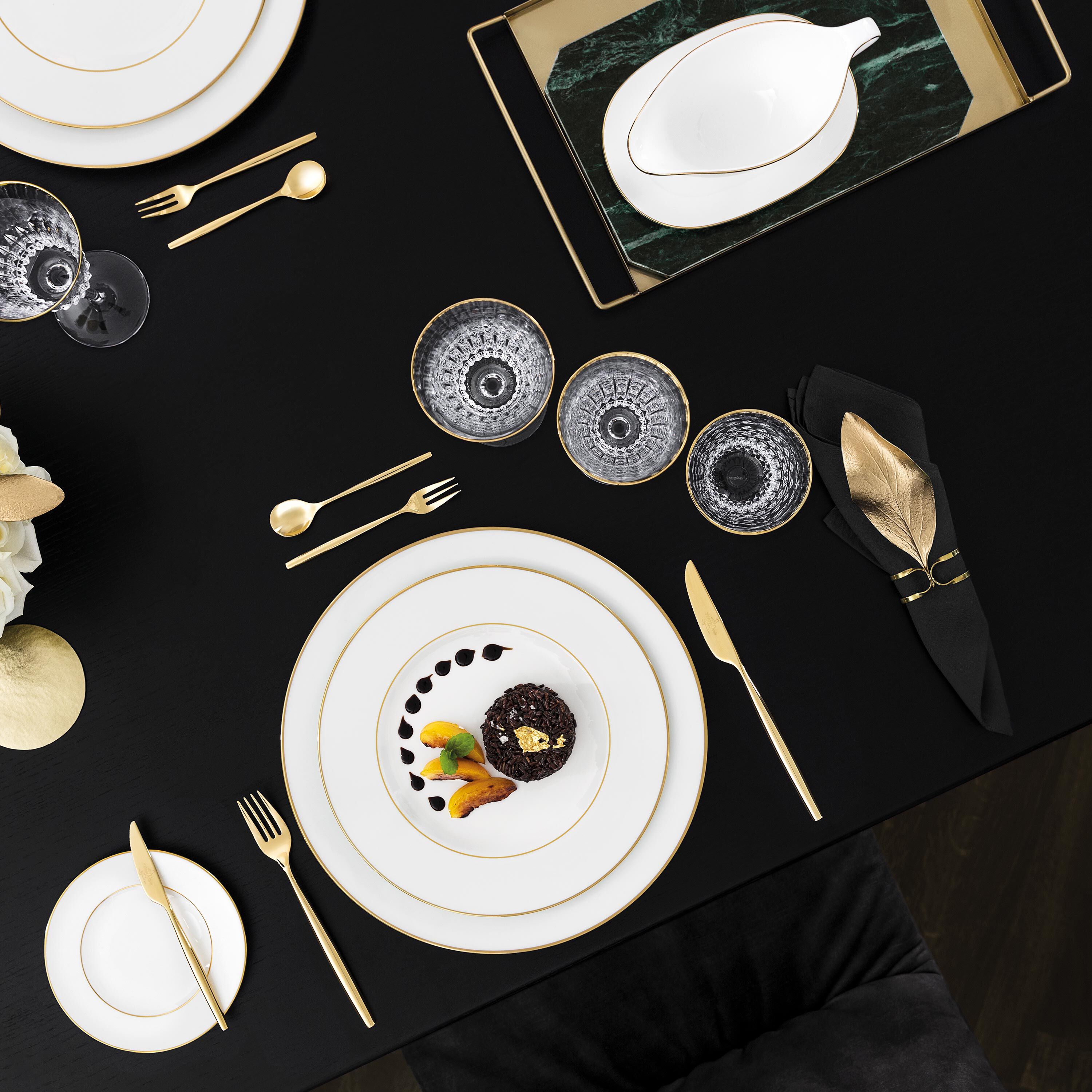 MetroChic 5-piece flatware set Gold, stainless steel gold-plated