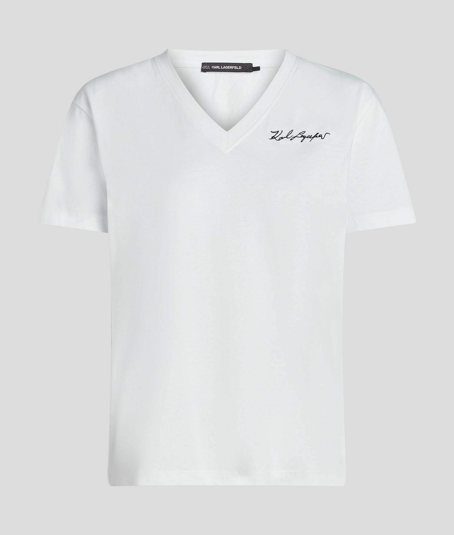 T-SHIRT À COL EN V KARL SIGNATURE
