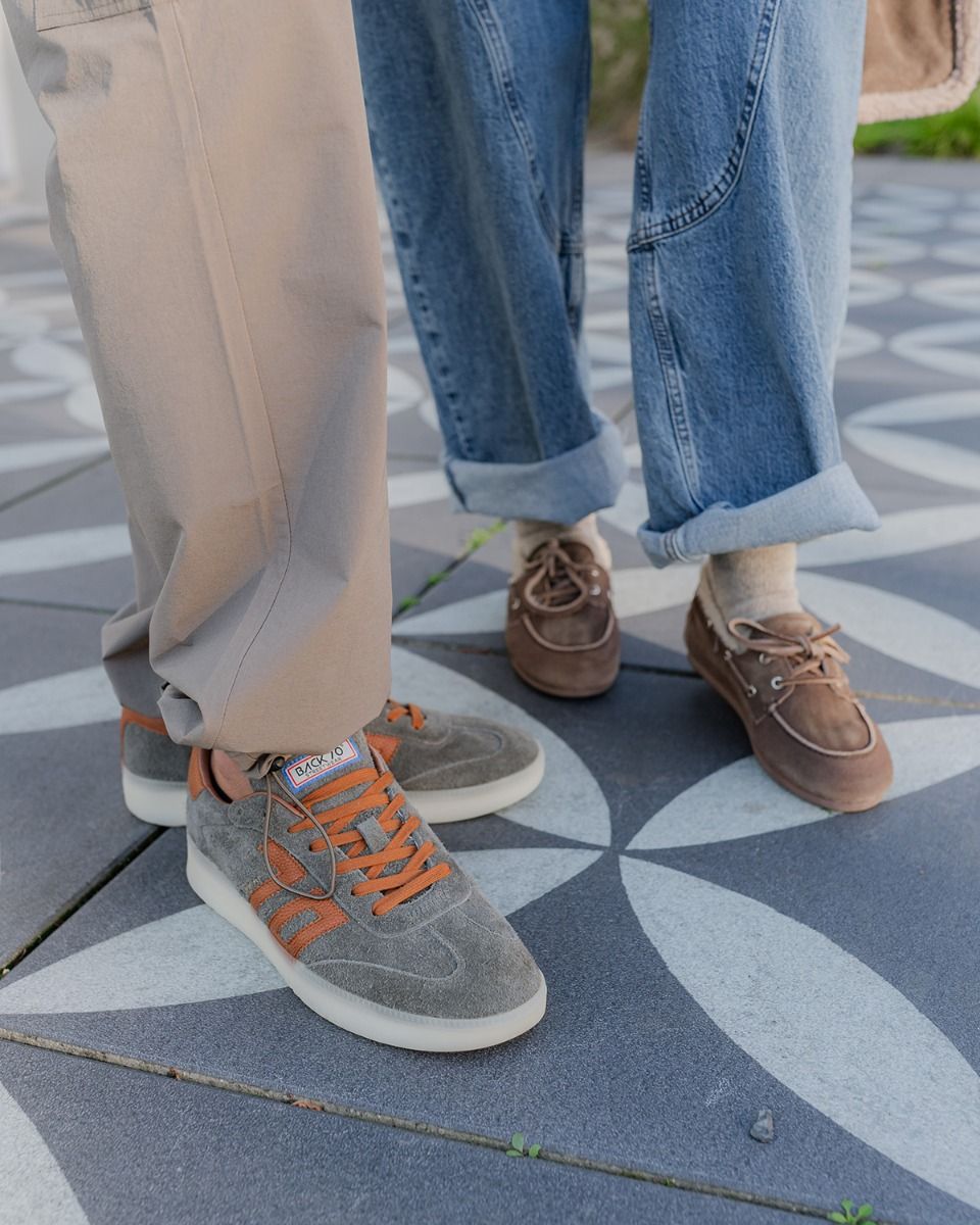 Back 70 Boston Groen/Cognac Herensneakers
