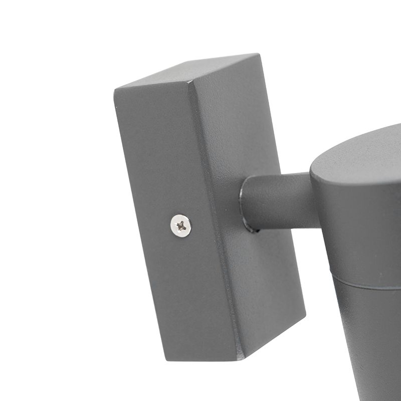 Buiten wandlamp antraciet GU10 50mm IP44 - Solo