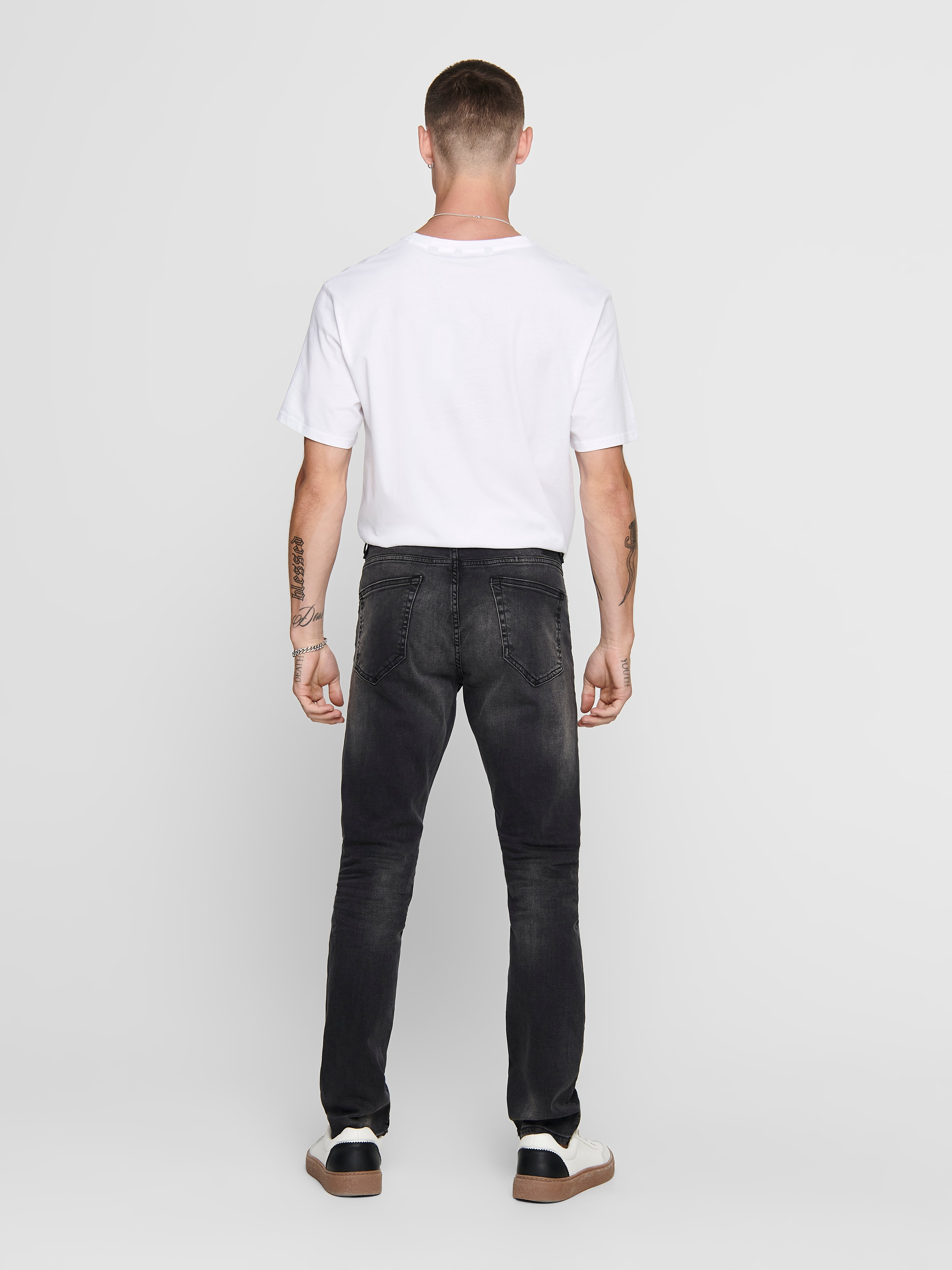 ONSLOOM Mid Rise Slim Fit Jeans Black Denim