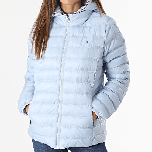 Doudoune Capuche Femme Global Stripe 8927 Bleu Clair