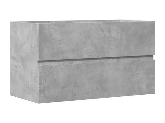 Armoire d'évier Gris béton 90x38,5x45 cm Aggloméré