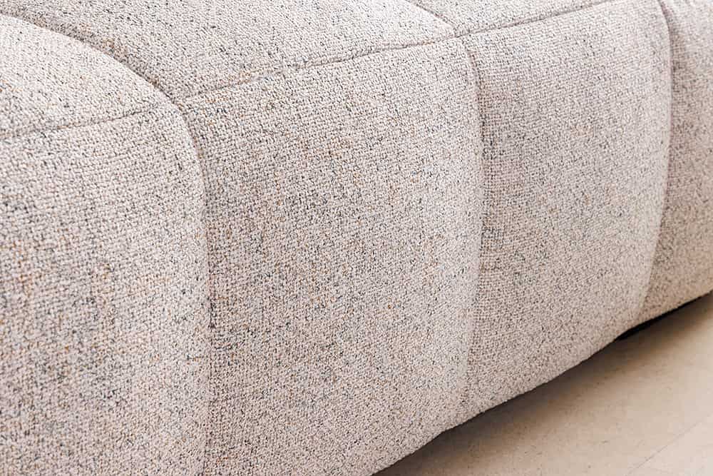 Modernes Ecksofa ZERO GRAVITY 240cm graphit beige Strukturstoff 3-Sitzer Couch