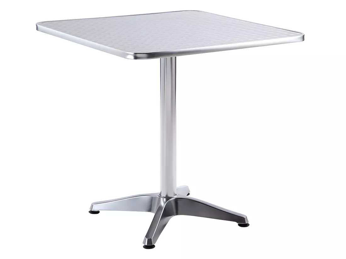 Salle à manger de jardin en aluminium et résine tressée : 1 table carrée et 2 fauteuils - Noir - FIZZ de MYLIA
