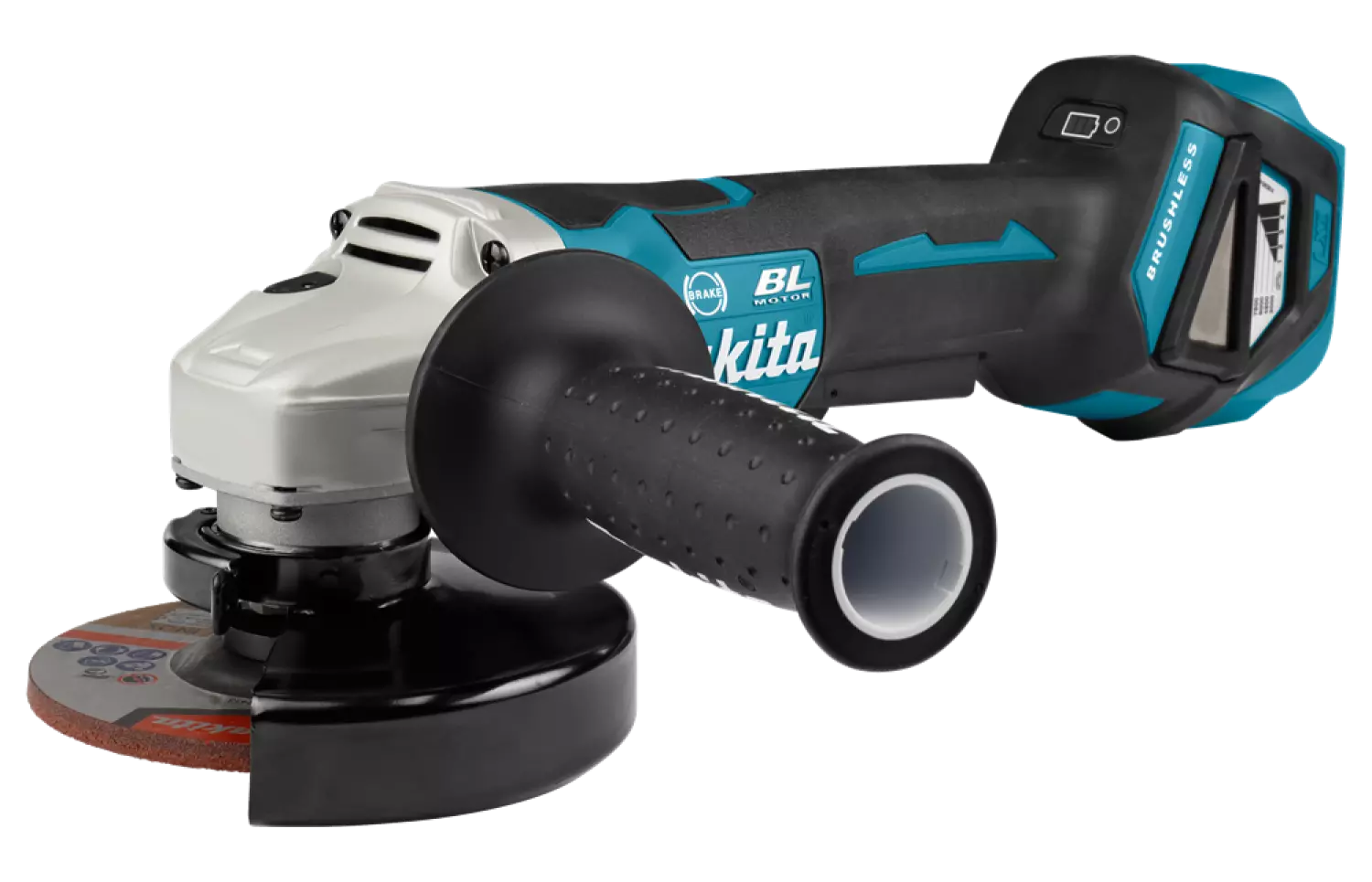 Makita DGA518ZJU 18V Li-Ion Accu AWS haakse slijper body in Mbox - 125mm - koolborstelloos