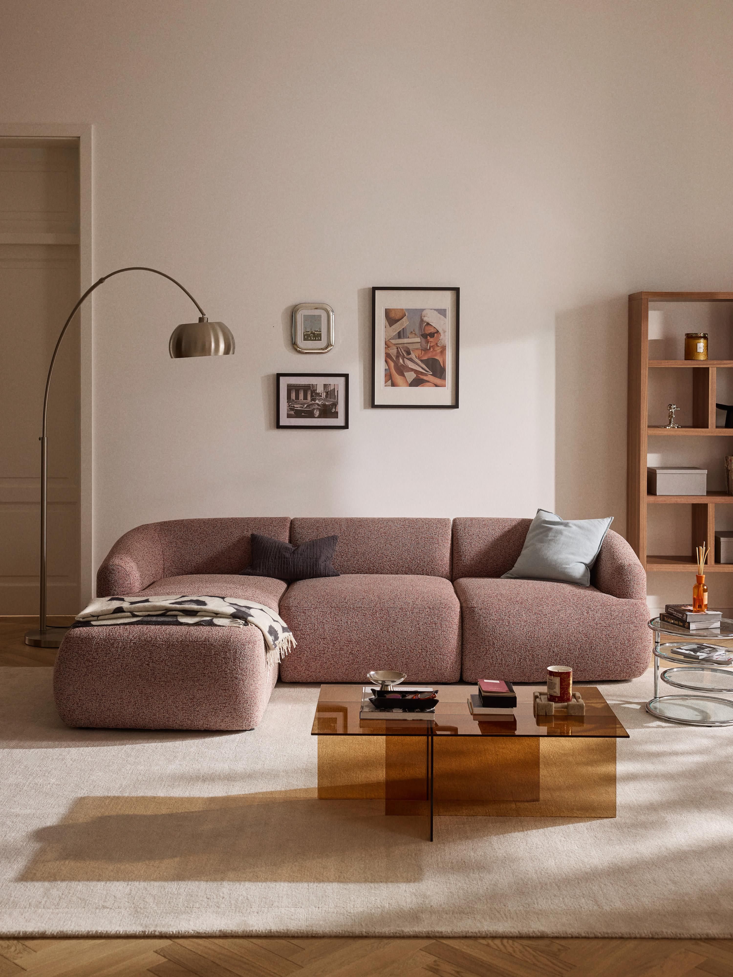 Modulaire bouclé hoekbank Sofia (3-zits)