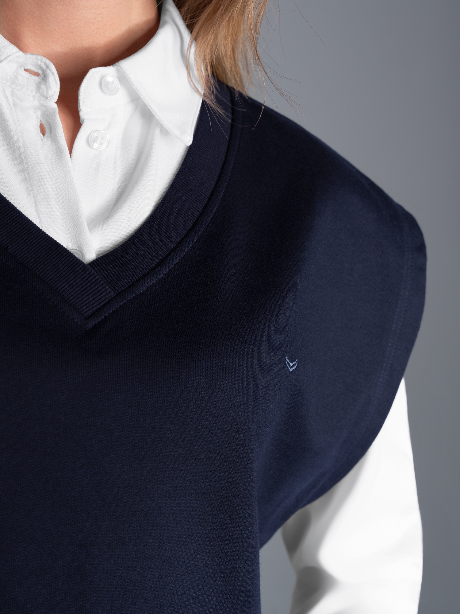 Pullunder mit V-Ausschnitt Navy