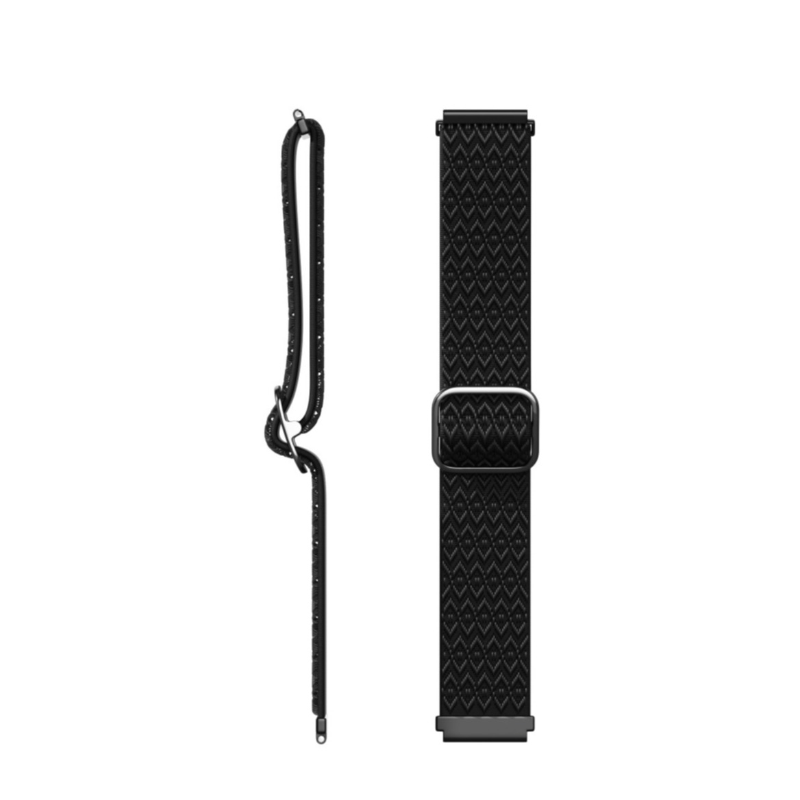 Samsung Galaxy Watch 42mm / Watch Active 2 / Watch Active / Gear Sport Elastisches Nylon Gummi Armband (Gelenkumfang: 160-230mm) - Schwarz