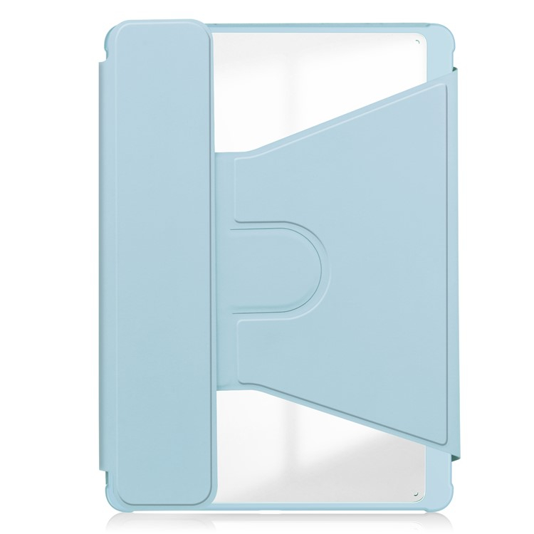 2in1 Samsung Galaxy Tab S10 FE / Tab S9 FE Leder Tasche mit Acryl Rückseite   Magnet Bluetooth Tastatur   S-Pen Halterung (QWERTY) - Hellblau