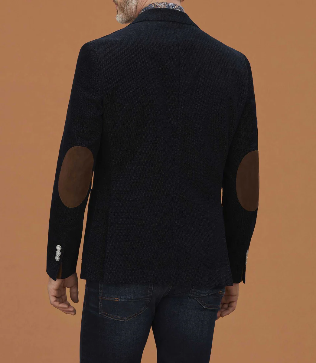 Veste casual velours navy 