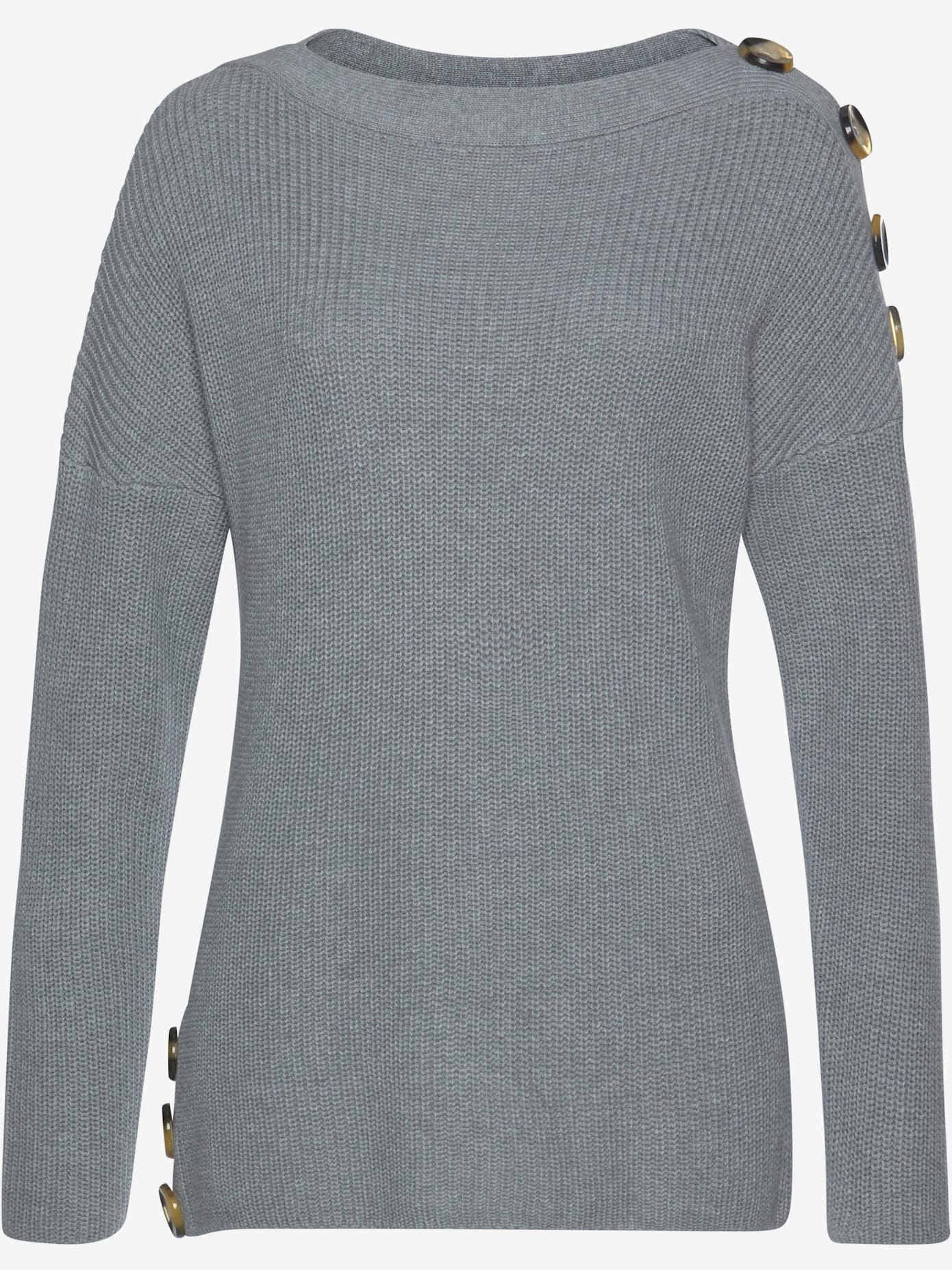 Pull en tricot élégant, boutons décoratifs