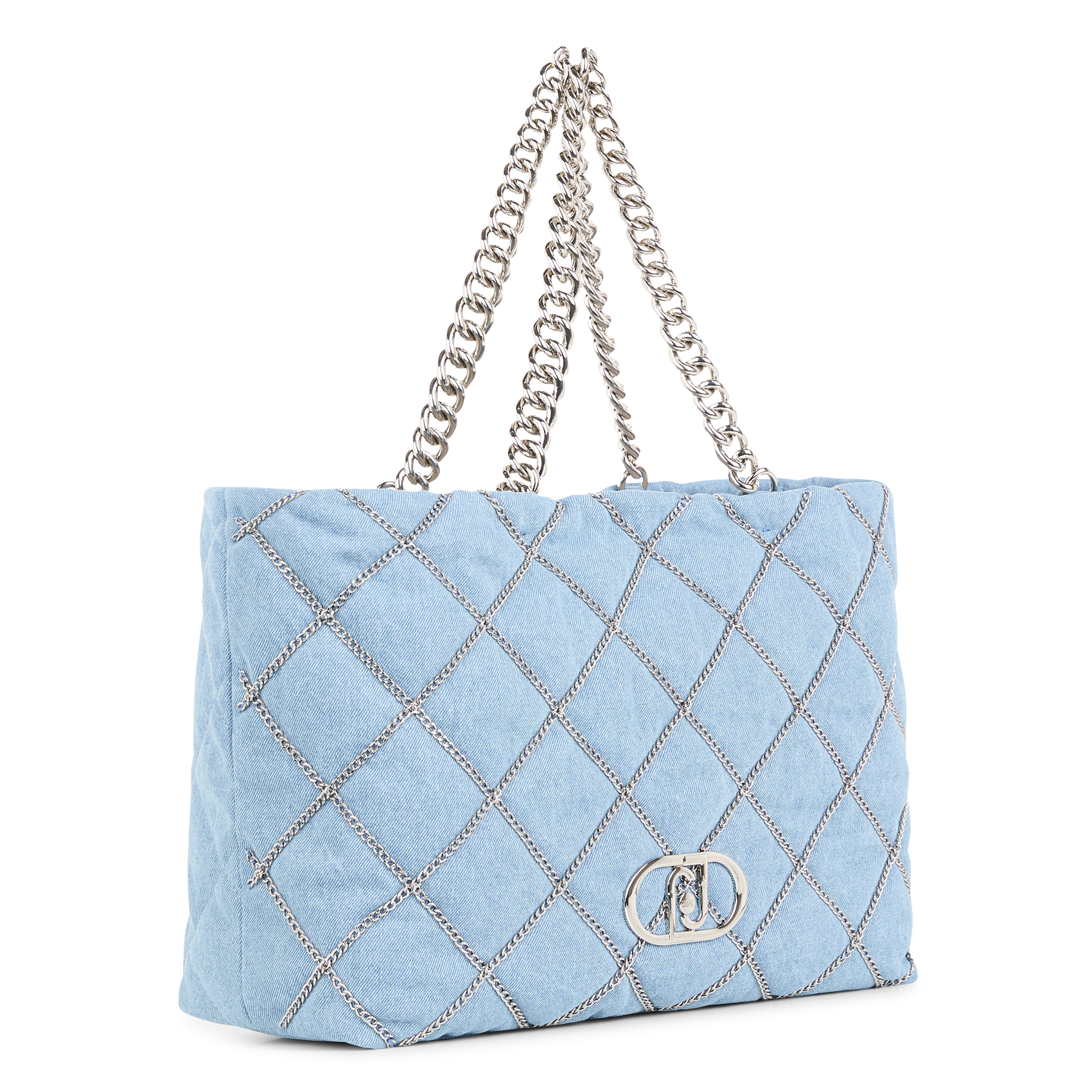 Sac porté épaule large en denim | Bleu