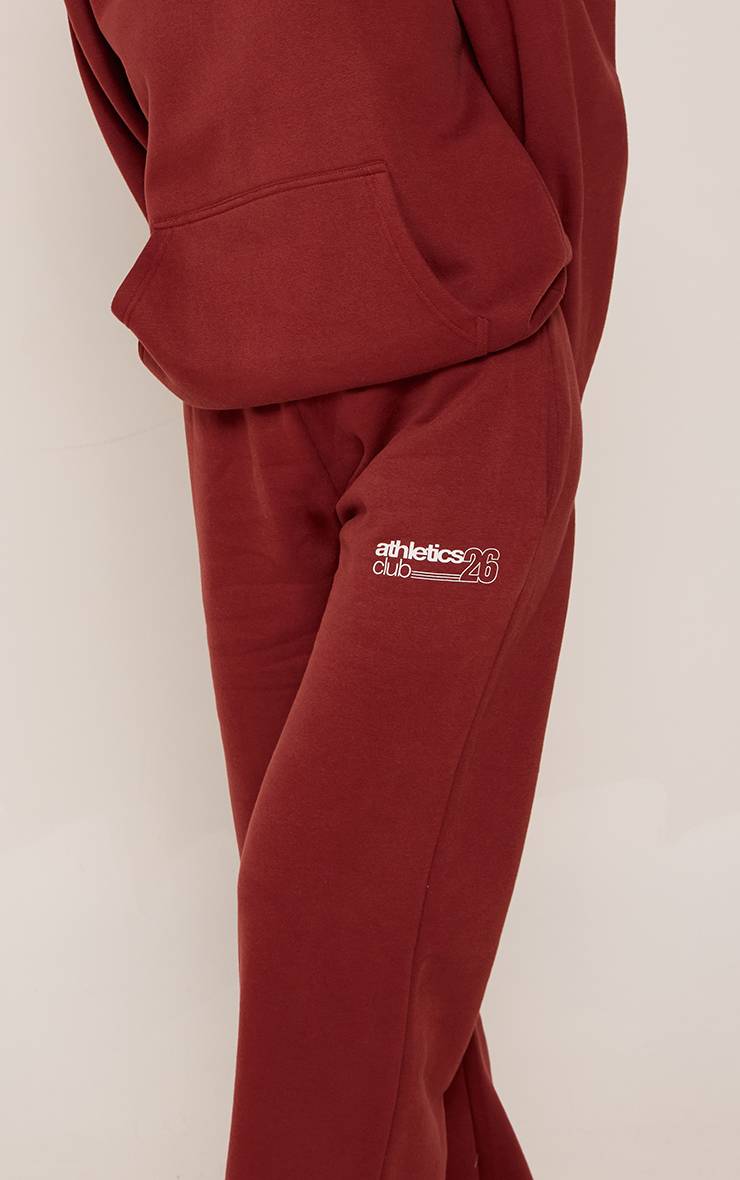 Marron Pantalon De Jogging Droit En Molleton De Coton Athletics 26