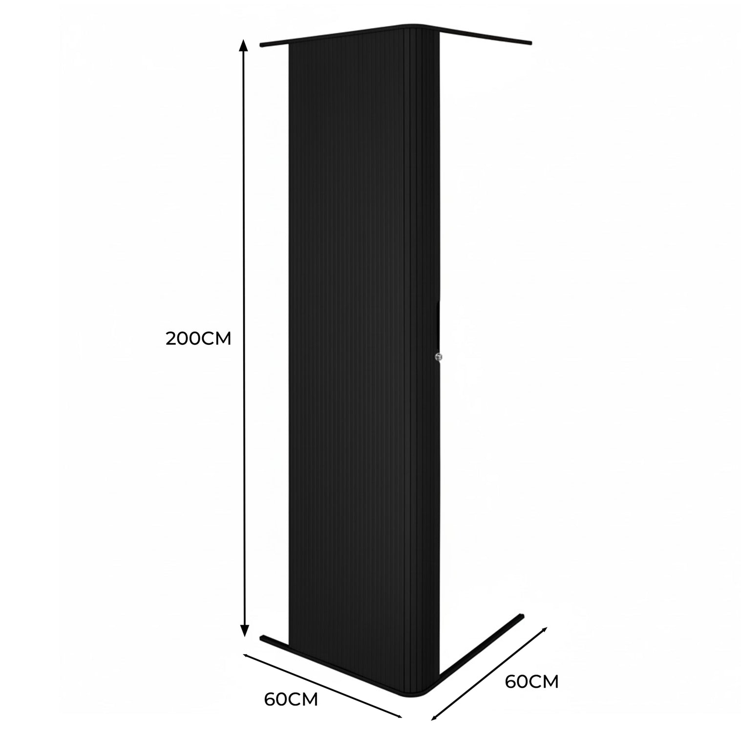MonsterShop camper oprolbare douchedeur - Black
