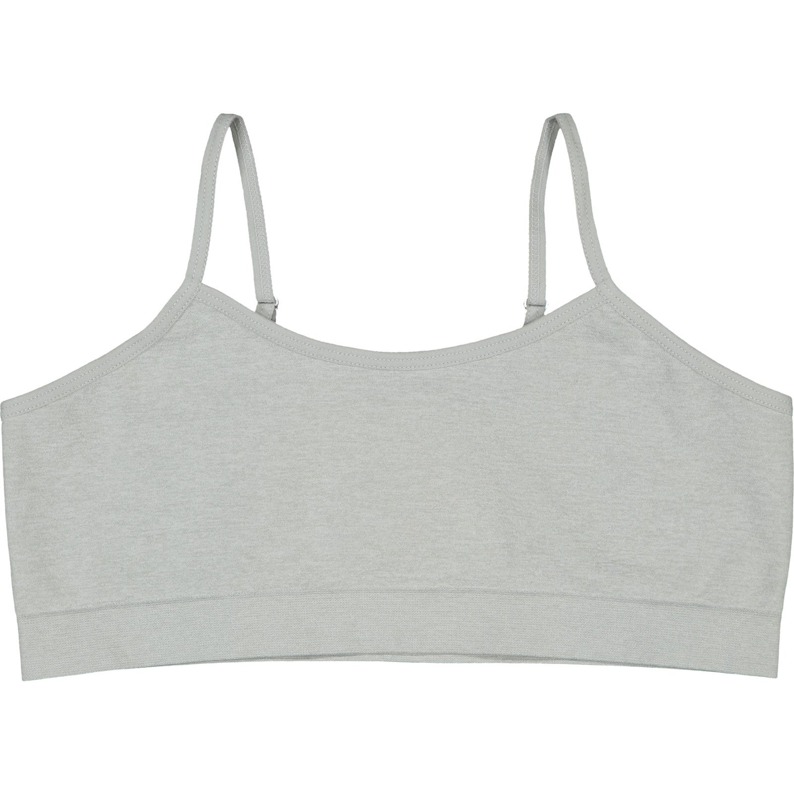 Mädchen-Bustier Seamless, 2 Stück hellgrau