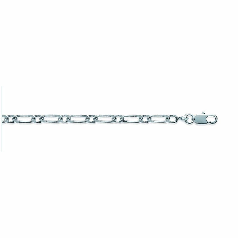 Chaine Homme - Argent 925 - Cheval alternée 1+1 - Largeur : 3 mm - Longueur : 55 cm