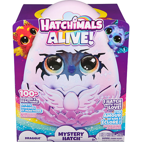 Hatchimals Alive Secret Hatch Draggle - flere varianter - assorteret