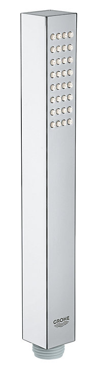 Douchette et flexible chrome carré Grohe Vitalio Joy Cube 1 jet pluie