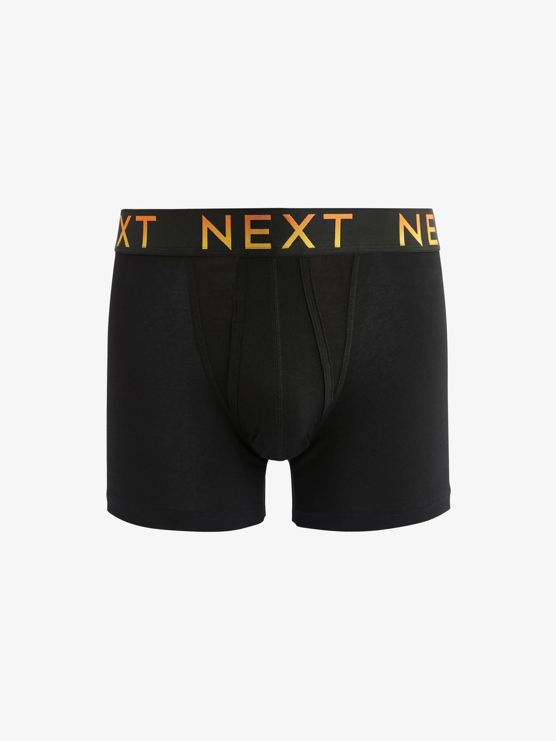 Zwart met felgekleurde ombré tailleband - Standaard - 10 Boxershorts zonder plooi
